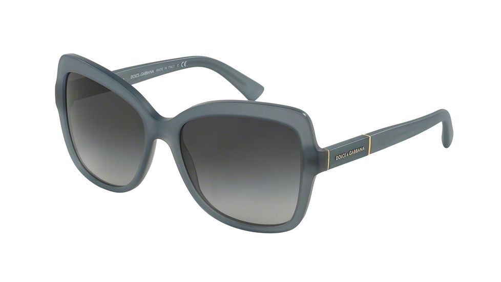 Dolce&amp;Gabbana LOGO PLAQUE DG4244 Progressive Prescription Sunglasses DG4244-26768G-57 - Lens Diameter 57 mm, Frame Color Matte Opal Grey