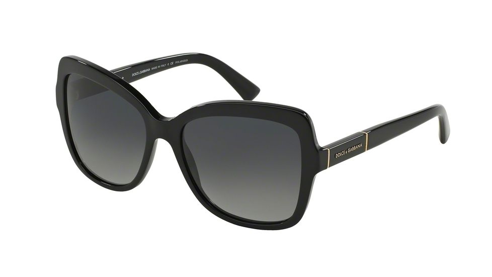 Dolce&amp;Gabbana LOGO PLAQUE DG4244 Progressive Prescription Sunglasses DG4244-501-T3-57 - Lens Diameter 57 mm, Frame Color Black