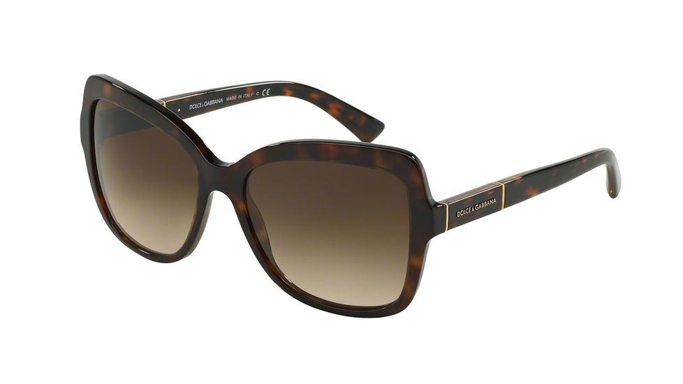 Dolce&amp;Gabbana LOGO PLAQUE DG4244 Progressive Prescription Sunglasses DG4244-502-13-57 - Lens Diameter 57 mm, Frame Color Havana