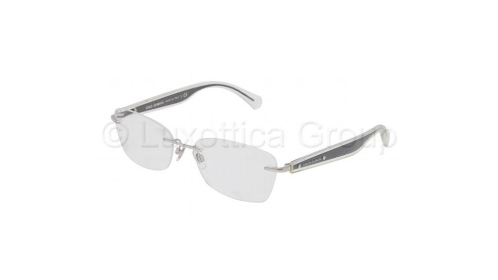 Dolce&amp;Gabbana Mambo collection DG1229 Bifocal Prescription Eyeglasses 061-5317 - Silver Frame
