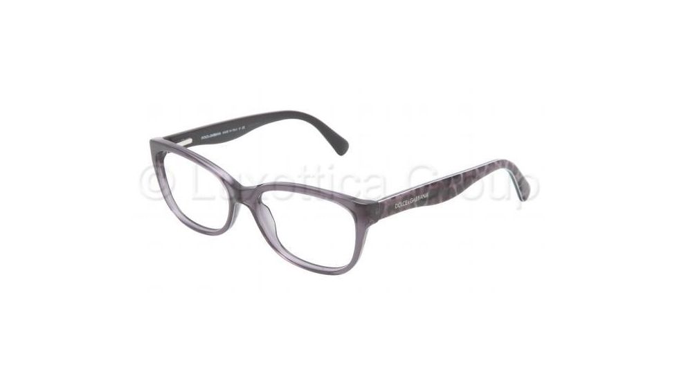 Dolce&amp;Gabbana MATT SILK DG3136 Single Vision Prescription Eyeglasses 1861-5516 - Transparent Gray Frame