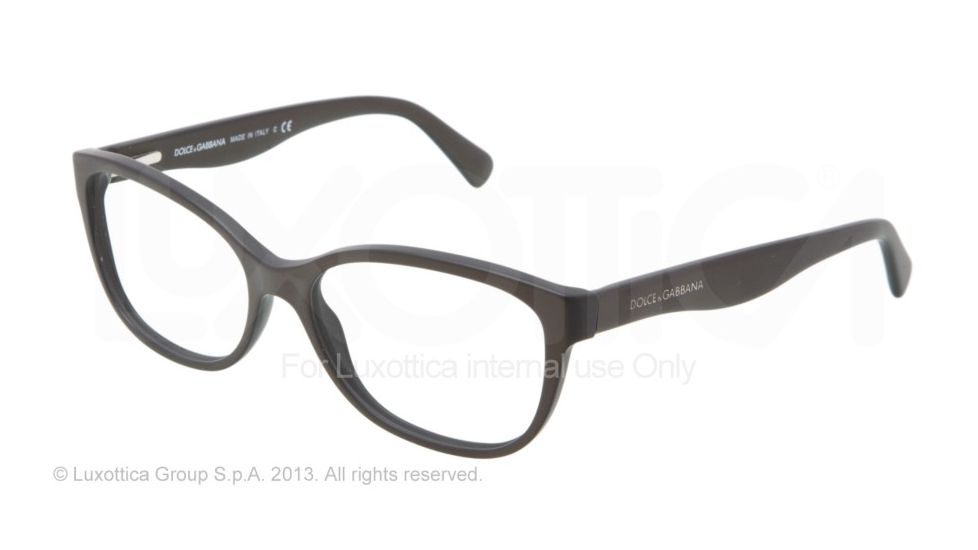 Dolce&amp;Gabbana MATT SILK DG3136 Single Vision Prescription Eyeglasses 2582-5516 - Matte Brown Frame