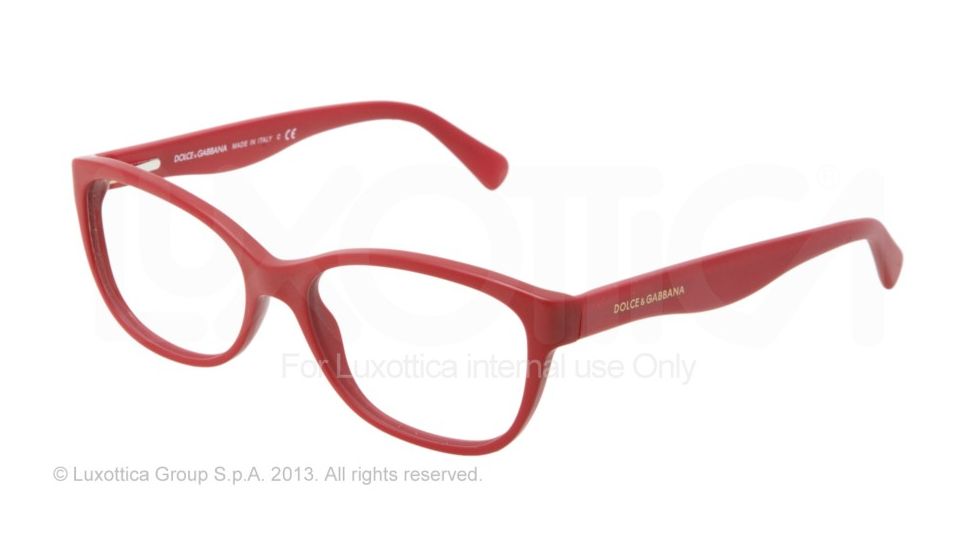 Dolce&amp;Gabbana MATT SILK DG3136 Single Vision Prescription Eyeglasses 2583-5316 - Matte Cherry Frame, Demo Lens Lenses