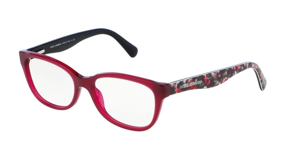 Dolce&amp;Gabbana MATT SILK DG3136 Prescription Eyeglasses 2782-55 - Opal Bordeaux Frame