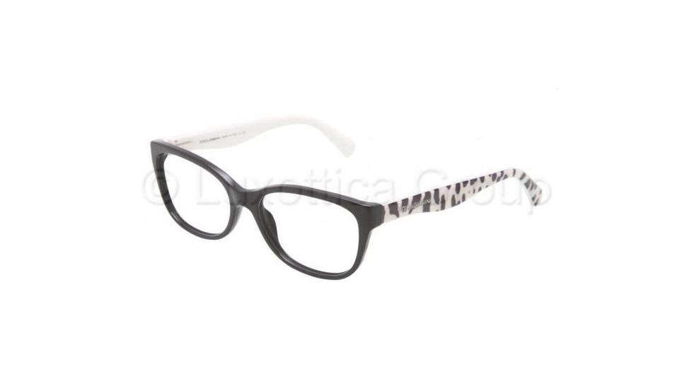 Dolce&amp;Gabbana MATT SILK DG3136 Single Vision Prescription Eyeglasses 501-5516 - Black Frame