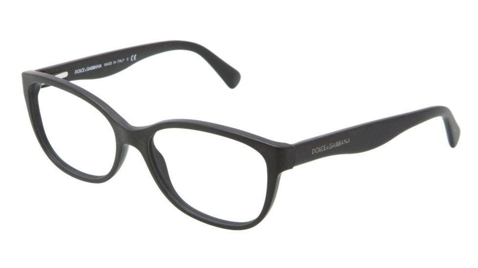 Dolce&amp;Gabbana MATT SILK DG3136 Single Vision Prescription Eyeglasses 1934-5516 - Matte Black Frame