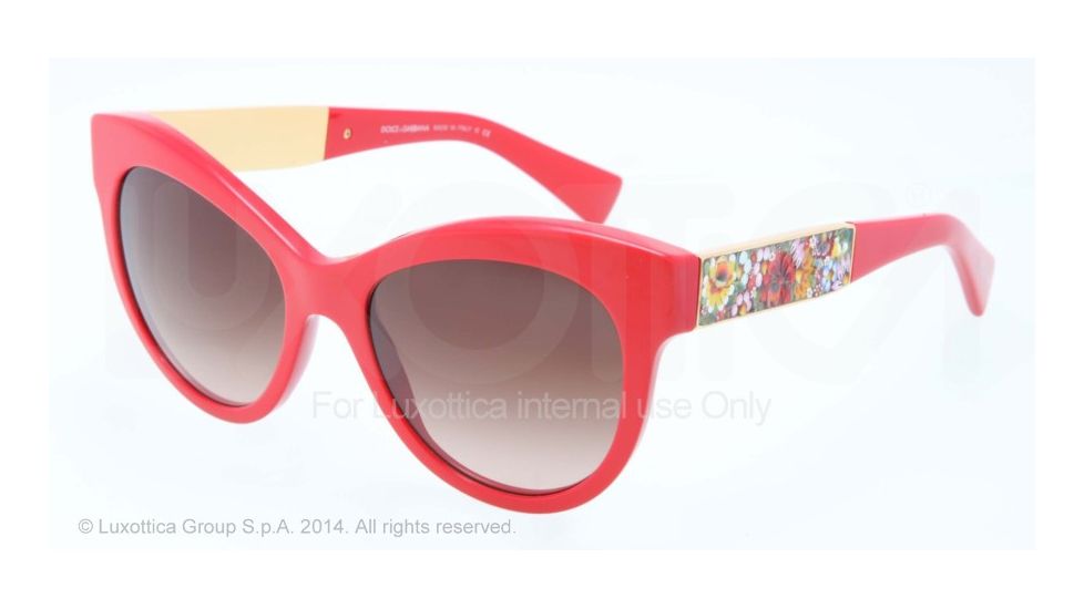Dolce&amp;Gabbana MOSAICO COLLECTION DG4215 Progressive Prescription Sunglasses DG4215-588-13-53 - Lens Diameter 53 mm, Frame Color Red