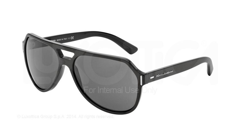 Dolce&amp;Gabbana NEW BOND STREET DG4224 Bifocal Prescription Sunglasses DG4224-282087-61 - Lens Diameter 61 mm, Frame Color Brushed Black