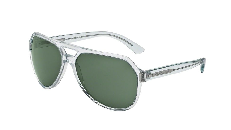 Dolce&amp;Gabbana NEW BOND STREET DG4224 Bifocal Prescription Sunglasses DG4224-282371-61 - Lens Diameter 61 mm, Frame Color Transparent Green