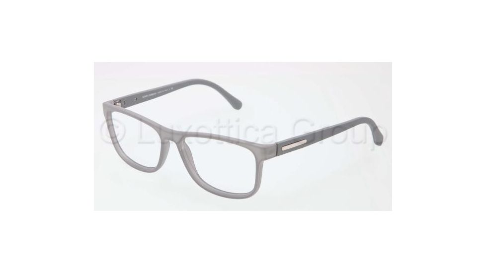 Dolce&amp;Gabbana OVER-MOLDED RUBBER DG5003 Eyeglass Frames 2617-5415 - Transparent Gray Frame