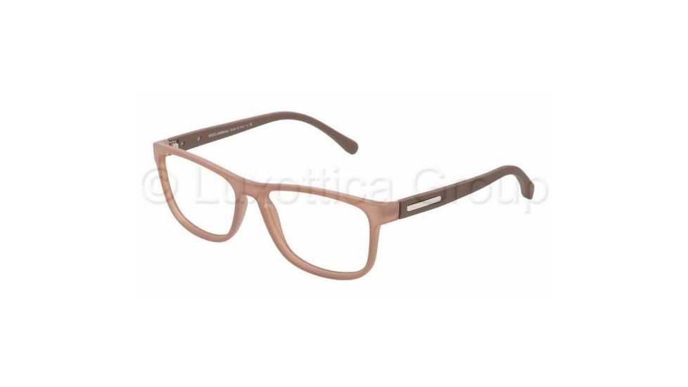 Dolce&amp;Gabbana OVER-MOLDED RUBBER DG5003 Eyeglass Frames 2620-5415 - Transparent Brown Frame