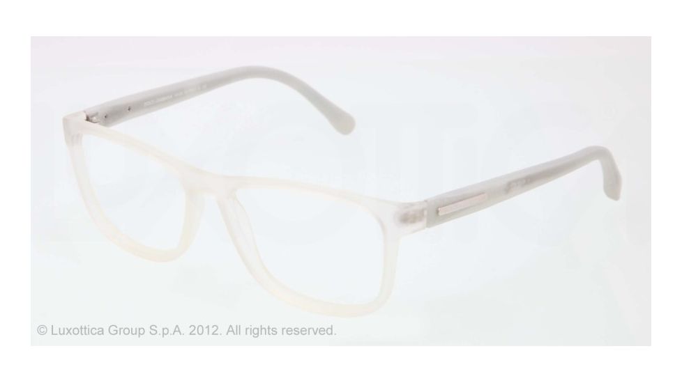 Dolce&amp;Gabbana OVER-MOLDED RUBBER DG5003 Eyeglass Frames 2653-54 - Transparent Ice Frame, Demo Lens Lenses