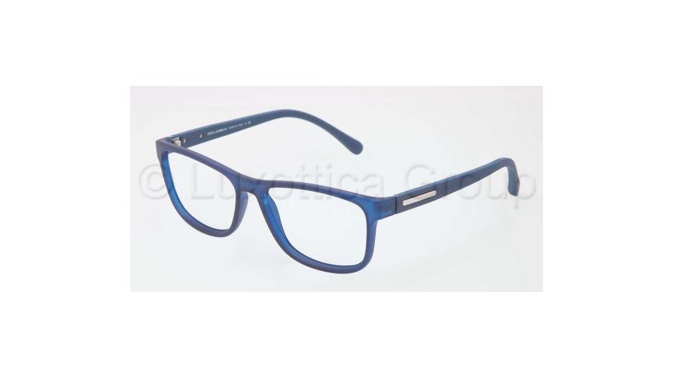 Dolce&amp;Gabbana OVER-MOLDED RUBBER DG5003 Eyeglass Frames 2692-5415 - Transparent Blue Demo Lens Frame