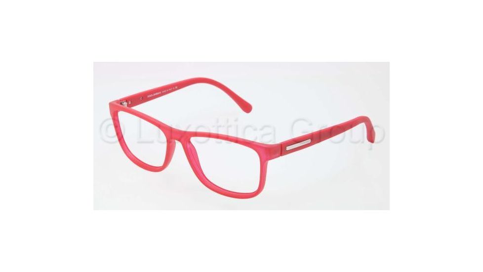 Dolce&amp;Gabbana OVER-MOLDED RUBBER DG5003 Eyeglass Frames 2693-5415 - Transparent / Red Frame, Demo Lens Lenses
