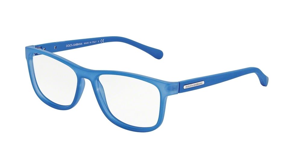 Dolce&amp;Gabbana OVER-MOLDED RUBBER DG5003 Eyeglass Frames 2784-54 - Azure Demi Transparent Frame