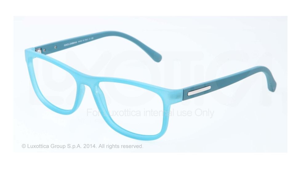 Dolce&amp;Gabbana OVER-MOLDED RUBBER DG5003 Eyeglass Frames 2785-54 - Petroleum Demi Transparent Frame