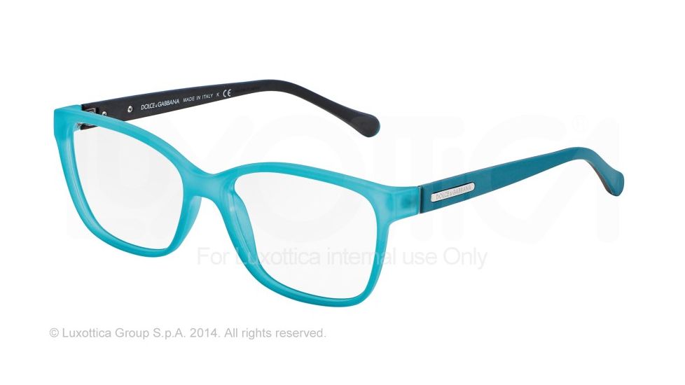 Dolce&amp;Gabbana OVER-MOLDED RUBBER DG5008 Bifocal Prescription Eyeglasses 2816-54 - Petroleum Rubber Demi Trasp Frame
