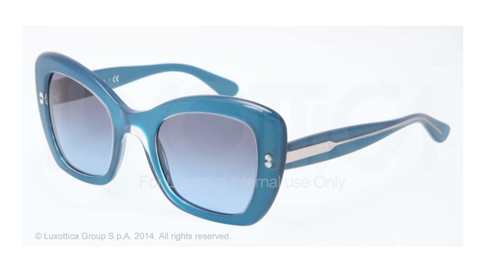 Dolce&amp;Gabbana PEARL DG4205 Sunglasses 27768F-49 - Top Crystal On Pearl Petroleum Frame, Blue Gradient Lenses