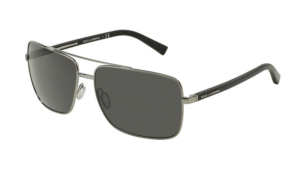 Dolce&amp;Gabbana RUBBER EVOLUTION DG2142 Sunglasses 04/87-62 - Gunmetal Frame, Gray Lenses