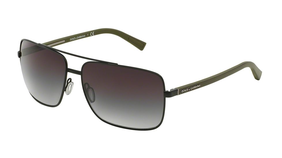 Dolce&amp;Gabbana RUBBER EVOLUTION DG2142 Sunglasses 11068G-62 - Matte Black Frame, Grey Gradient Lenses