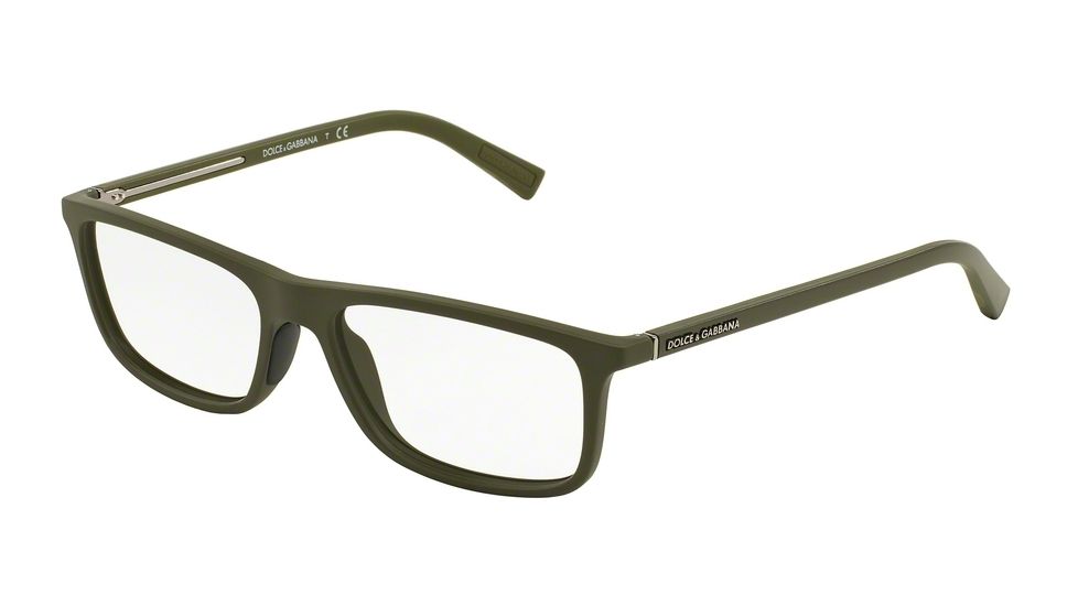 Dolce&amp;Gabbana RUBBER EVOLUTION DG5013 Eyeglass Frames 2777-55 - Military Green Rubber Frame