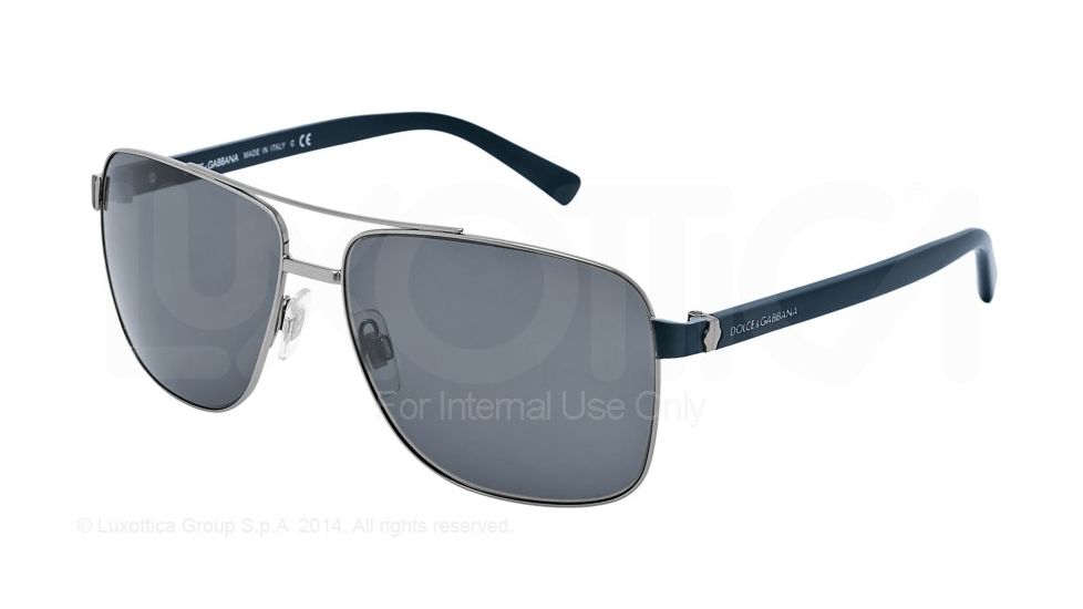 Dolce&amp;Gabbana SMALL SICILIAN HINGE DG2131 Progressive Prescription Sunglasses DG2131-04-87-57 - Lens Diameter 57 mm, Frame Color Gunmetal