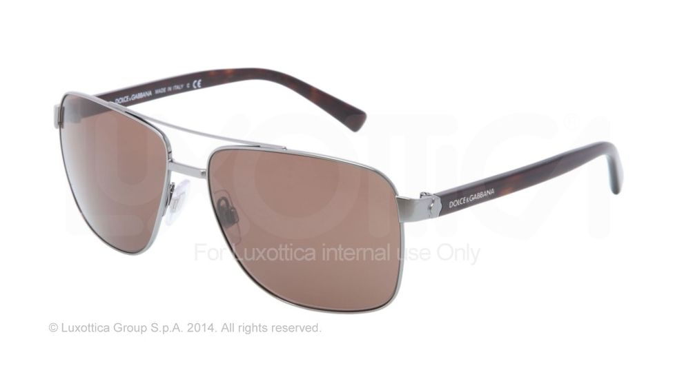 Dolce&amp;Gabbana SMALL SICILIAN HINGE DG2131 Progressive Prescription Sunglasses DG2131-090-73-57 - Lens Diameter 57 mm, Frame Color Gunmetal