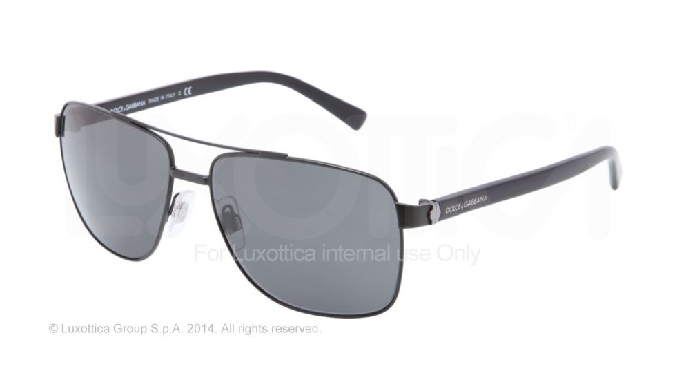 Dolce&amp;Gabbana SMALL SICILIAN HINGE DG2131 Progressive Prescription Sunglasses DG2131-110687-57 - Lens Diameter 57 mm, Frame Color Matte Black