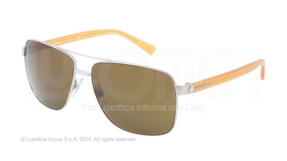 Dolce&amp;Gabbana SMALL SICILIAN HINGE DG2131 Progressive Prescription Sunglasses DG2131-124273-57 - Lens Diameter 57 mm, Frame Color Matte Silver