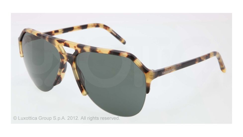 Dolce&amp;Gabbana STEFANO - FASHION SHOW SS13 DG4178 Sunglasses 512/71-62 - Light Havana Frame, Green Lenses