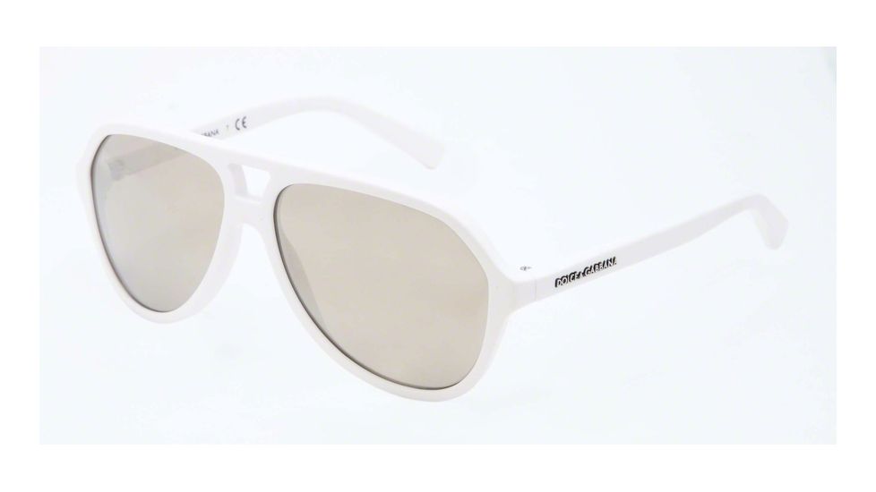 Dolce&Gabbana STRIPES DG4201 Single Vision Prescription Sunglasses DG4201-508-6G-52 - Lens Diameter 52 mm, Lens Diameter 52 mm, Frame Color Matte White