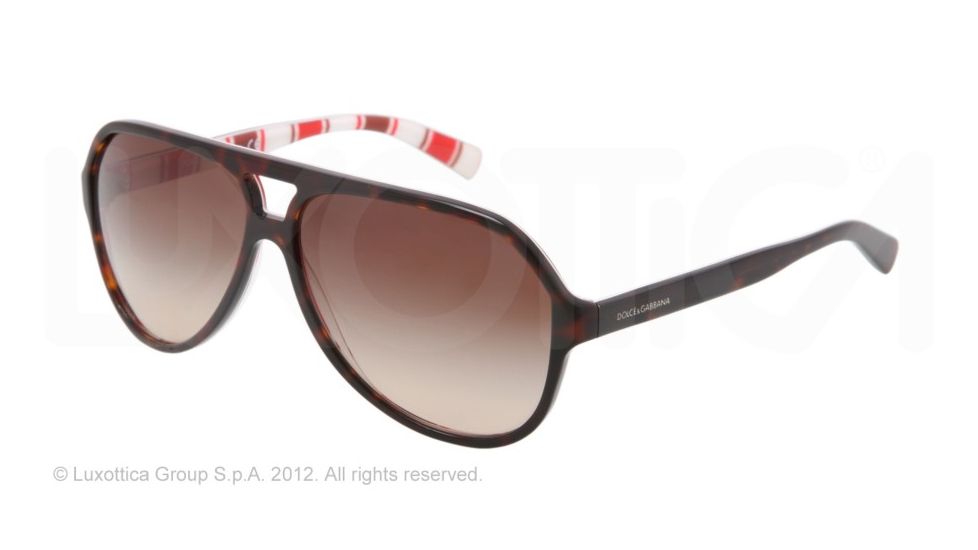 Dolce&amp;Gabbana STRIPES SPECIAL PROJECT DG4182P Single Vision Prescription Sunglasses DG4182P-271813-60 - Lens Diameter 60 mm, Lens Diameter 60 mm, Frame Color Top Havana On Stripes