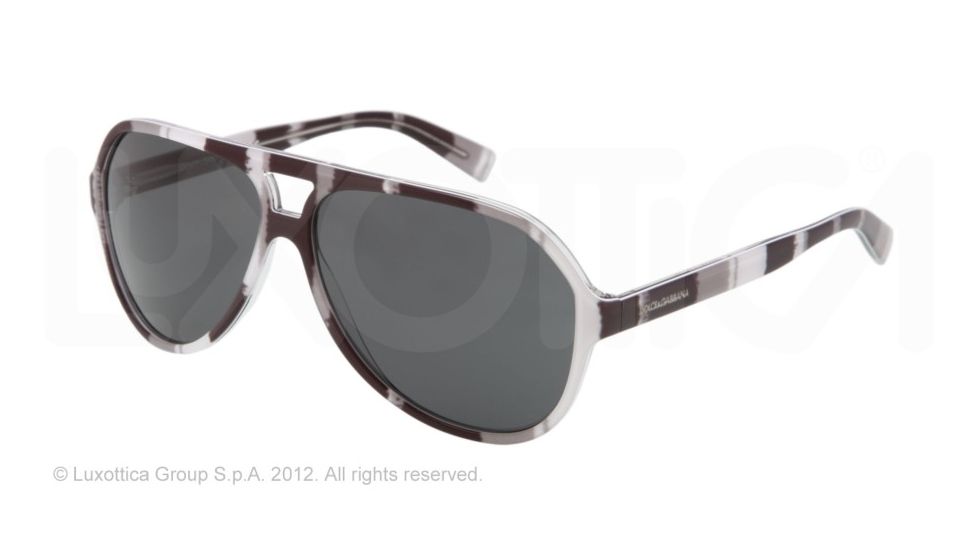 Dolce&amp;Gabbana STRIPES SPECIAL PROJECT DG4182P Single Vision Prescription Sunglasses DG4182P-272487-60 - Lens Diameter 60 mm, Lens Diameter 60 mm, Frame Color Stripes Black/gray/white