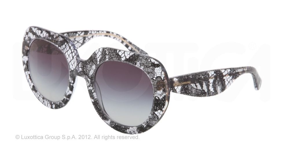 Dolce&amp;Gabbana STRIPES SPECIAL PROJECT DG4191P Progressive Prescription Sunglasses DG4191P-19018G-50 - Lens Diameter 50 mm, Lens Diameter 50 mm, Frame Color Black Lace