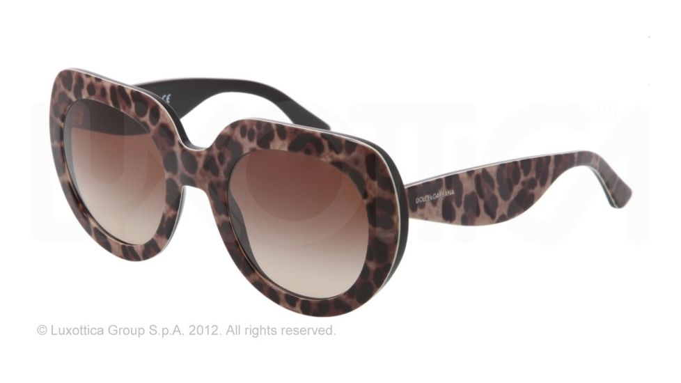 Dolce&amp;Gabbana STRIPES SPECIAL PROJECT DG4191P Progressive Prescription Sunglasses DG4191P-199513-50 - Lens Diameter 50 mm, Lens Diameter 50 mm, Frame Color Leopard