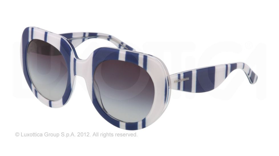 Dolce&amp;Gabbana STRIPES SPECIAL PROJECT DG4191P Progressive Prescription Sunglasses DG4191P-27208G-50 - Lens Diameter 50 mm, Lens Diameter 50 mm, Frame Color Stripes Blue/white