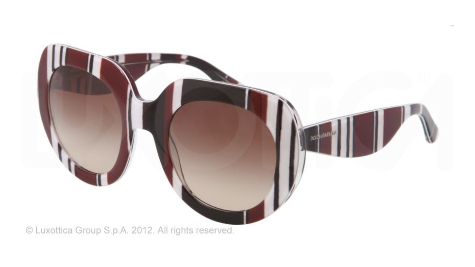 Dolce&amp;Gabbana STRIPES SPECIAL PROJECT DG4191P Progressive Prescription Sunglasses DG4191P-272113-50 - Lens Diameter 50 mm, Lens Diameter 50 mm, Frame Color Stripes Brown/black/white