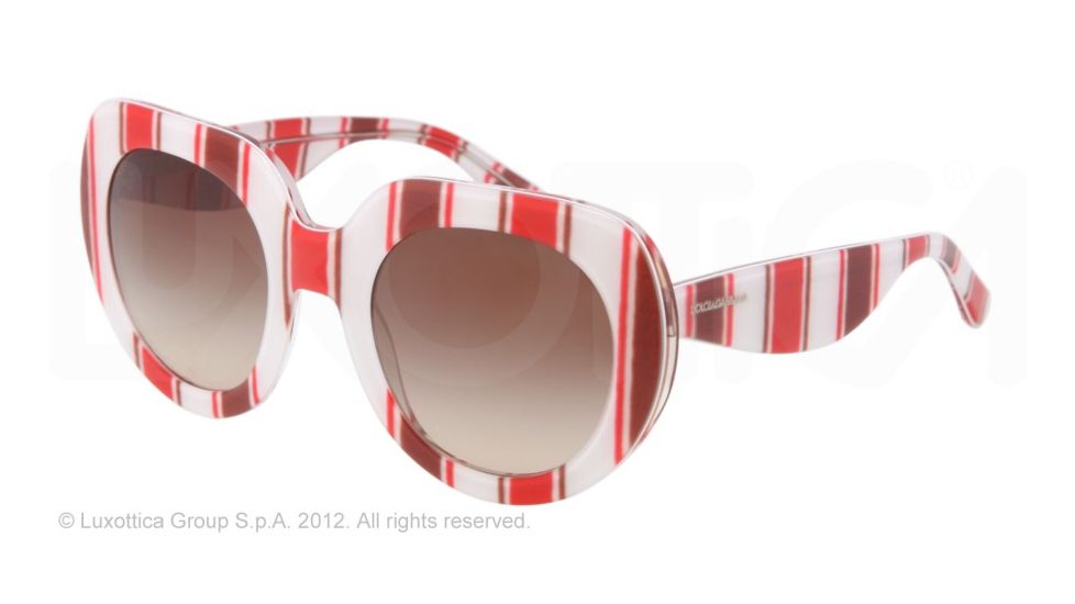 Dolce&amp;Gabbana STRIPES SPECIAL PROJECT DG4191P Progressive Prescription Sunglasses DG4191P-272213-50 - Lens Diameter 50 mm, Lens Diameter 50 mm, Frame Color Stripes Red/brown/white