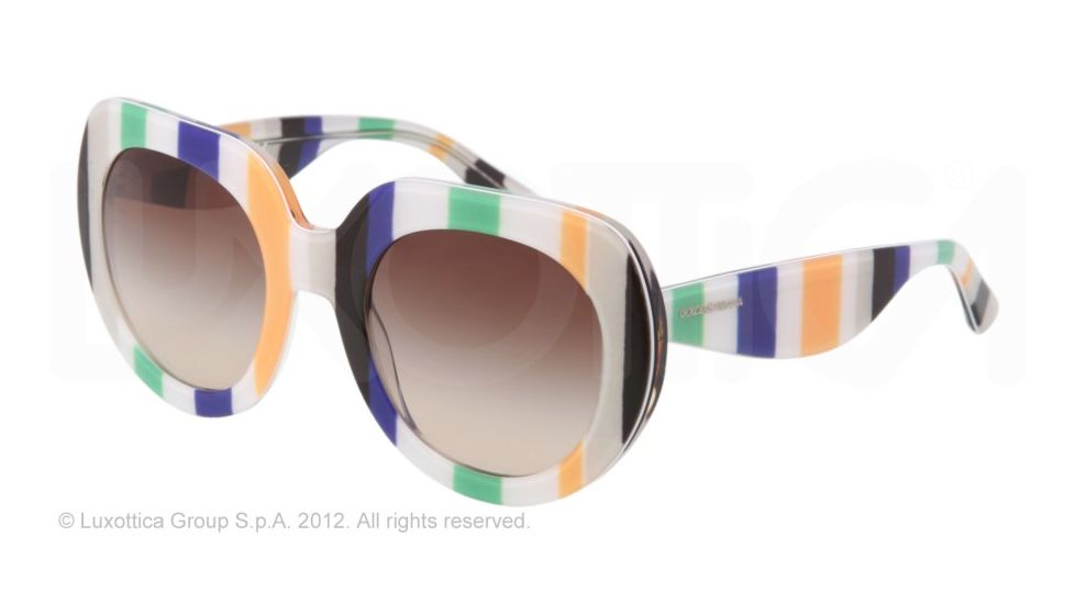 Dolce&amp;Gabbana STRIPES SPECIAL PROJECT DG4191P Progressive Prescription Sunglasses DG4191P-272313-50 - Lens Diameter 50 mm, Lens Diameter 50 mm, Frame Color Green/yellow/blue/white