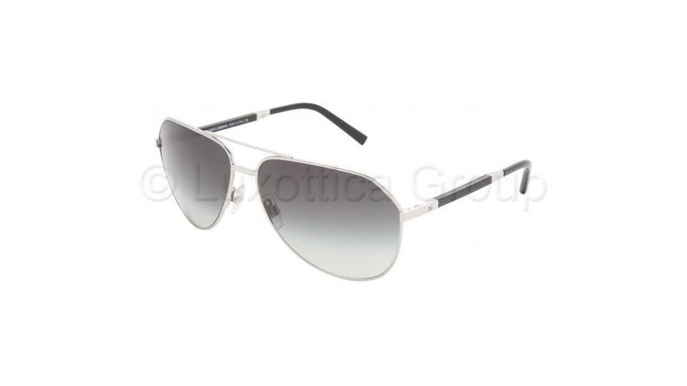 Dolce&amp;Gabbana Bifocal Sunglasses DG2067 with Lined Bi-Focal Rx Prescription Lenses DG2067-05-8G-6114 - Frame Color: Silver, Lens Diameter: 61 mm