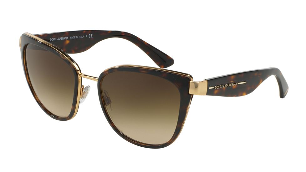 Dolce&amp;Gabbana TRANSPARENCIES DG2107 Progressive Prescription Sunglasses DG2107-02-13-5719 - Frame Color Gold, Lens Diameter 57 mm