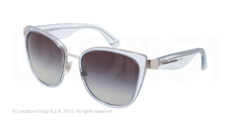 Dolce&amp;Gabbana TRANSPARENCIES DG2107 Progressive Prescription Sunglasses DG2107-11198G-57 - Lens Diameter 57 mm, Lens Diameter 57 mm, Frame Color Silver