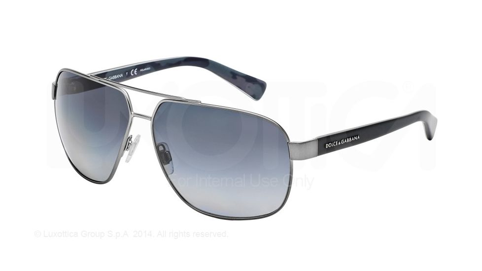 Dolce&amp;Gabbana URBAN DG2140 Single Vision Prescription Sunglasses DG2140-1244T3-63 - Lens Diameter 63 mm, Frame Color Matte Gunmetal