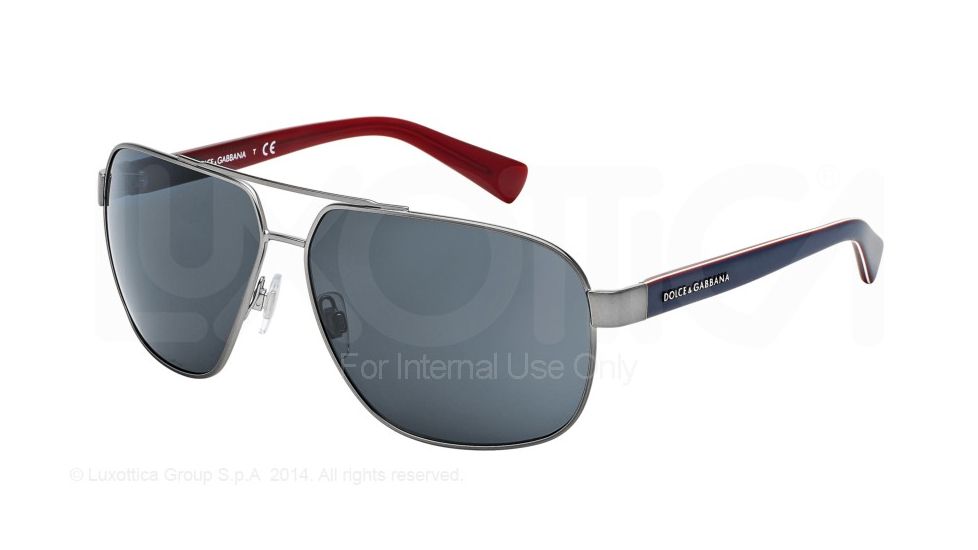 Dolce&amp;Gabbana URBAN DG2140 Single Vision Prescription Sunglasses DG2140-125087-63 - Lens Diameter 63 mm, Frame Color Matte Gunmetal