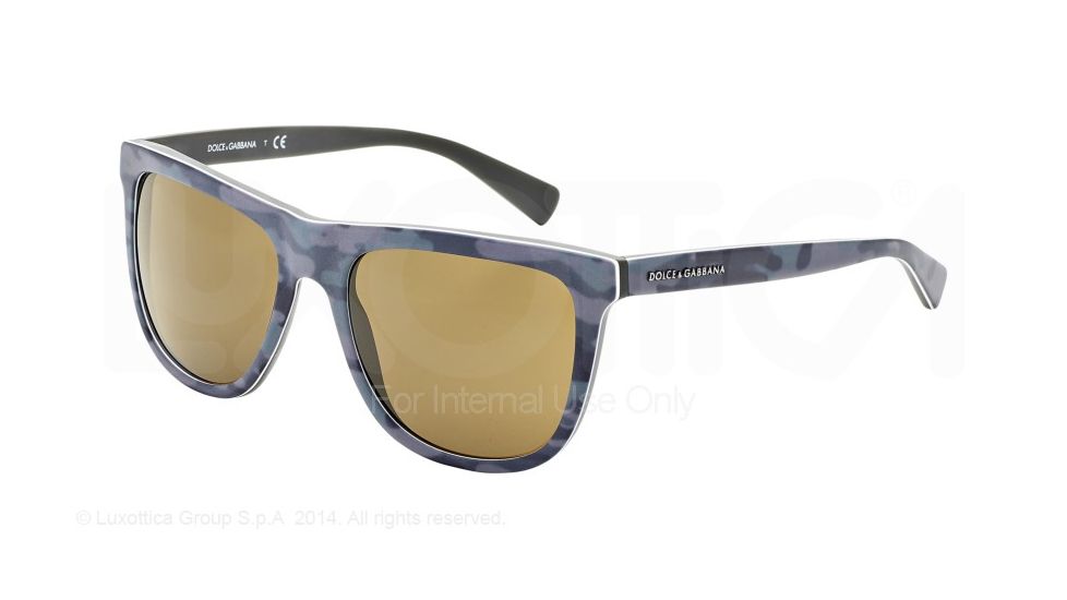 Dolce&amp;Gabbana URBAN DG4229 Sunglasses 280473-55 - Top Mimetic/mt Military Green Frame, Brown Lenses