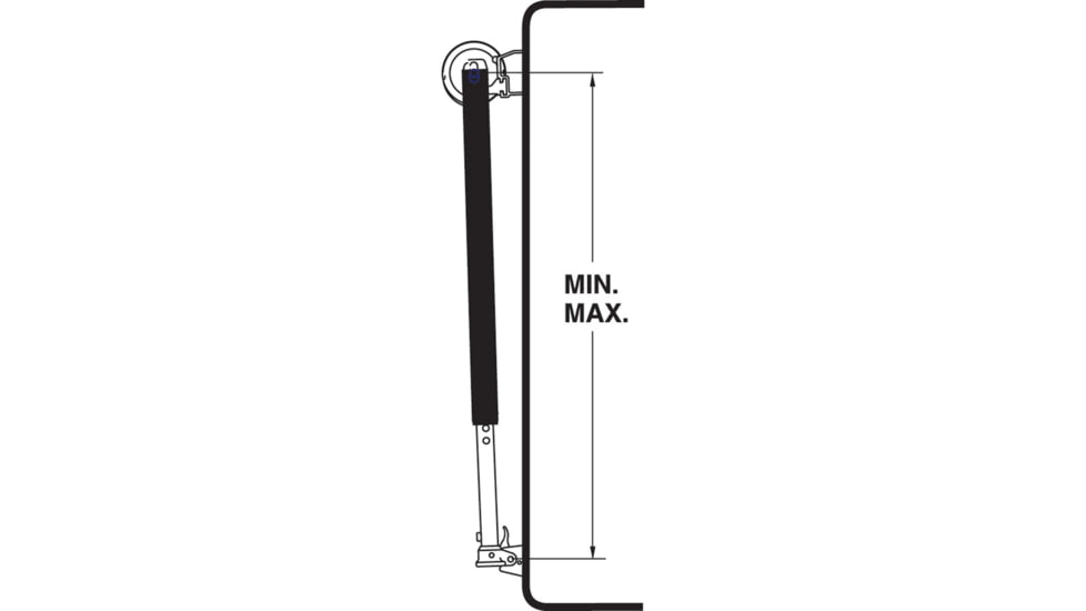 Dometic Awnings Hardware - Short Straight Side, Satin, Short, 8483000.002