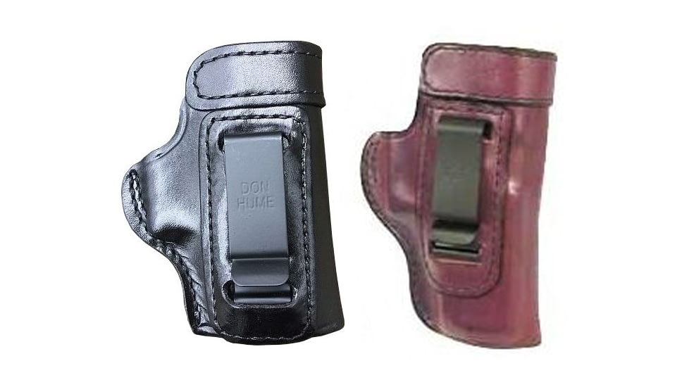Don Hume H715-M Waistband Clip-On Conceal Carry Holster SW, Black, Saddle Brown
