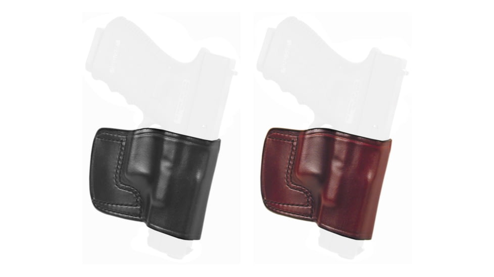 Don Hume J.I.T. Slide OWB Open Carry Holster, Black, Saddle Brown
