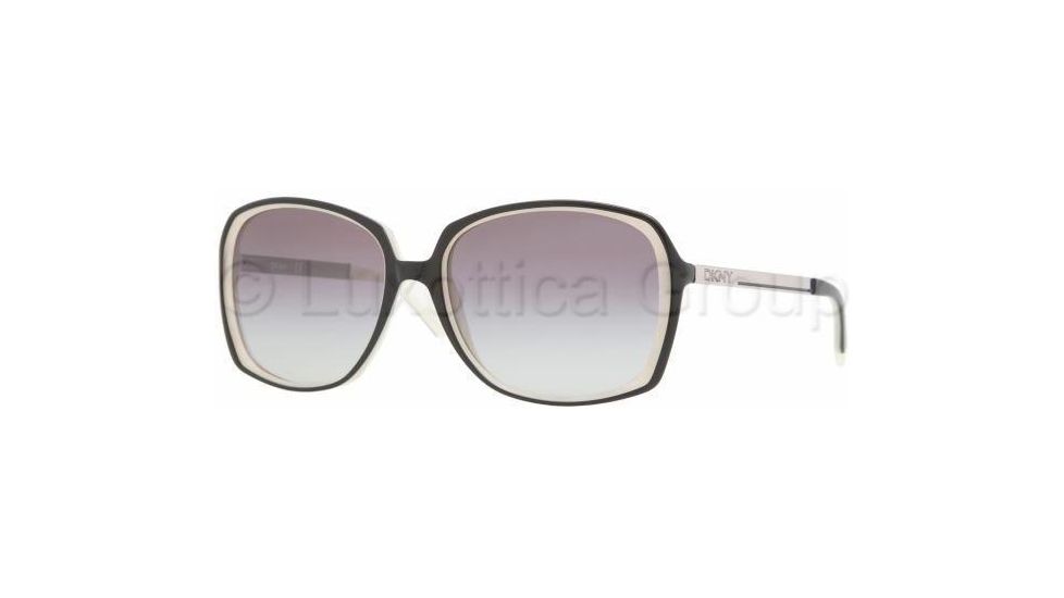 DKNY DY4072 Bifocal Prescription Sunglasses DY4072-349011-5617 - Lens Diameter: 56 mm, Frame Color: Black / White Horn