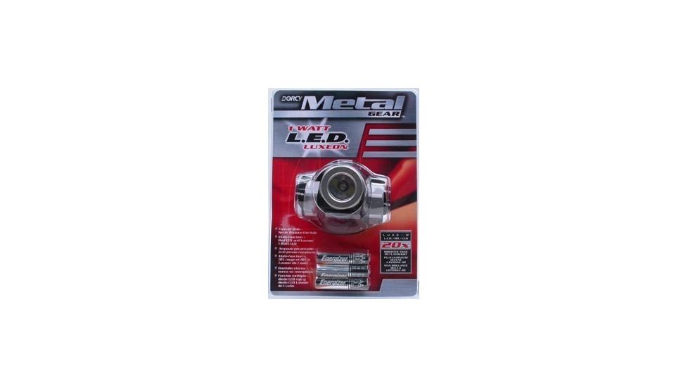 Dorcy 1 Watt- 3AAA Metal Gear LED Headlight w/ Batteries 41-2091